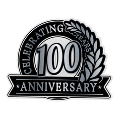 100 years anniversary logo template. Vector and illustration.

