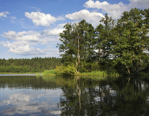 Fototapeta premium Rospuda lake near Augustow. Poland