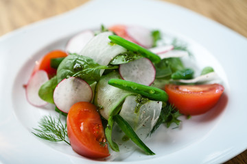 fresh salad on a plate