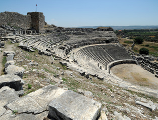 Le théâtre antique du site archéologique de Milet en Anatolie