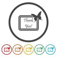 Thank You vector icons set - Illustration 