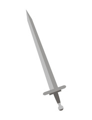 Sword icon vector. Sketch hand drawing. illustration