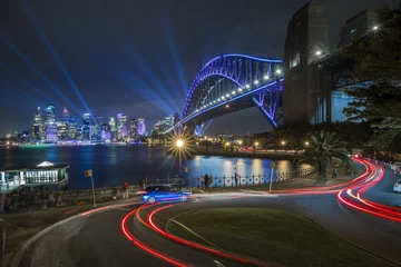 Foto auf Acrylglas Antireflex Sydney Harbour Bridge Mil Sons Point Kiribilli Wharf © luke