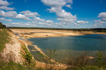 Sand quarry. Mining
