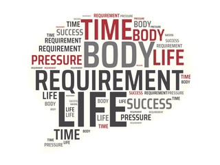 REQUIREMENT - image with words associated with the topic MERITOCRACY, word, image, illustration