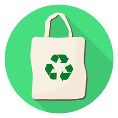 jutebeutel Stofftasche recycling Flat Design Vektor Grafik Illustration Icon - 165679329