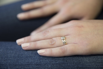 Lovely hands with wedding ring
