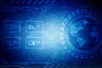 2d illustration technology background