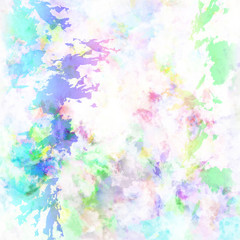 Abstract colored paper. Colored paint stains white background.