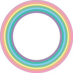 Rainbow pastel circle - vector element