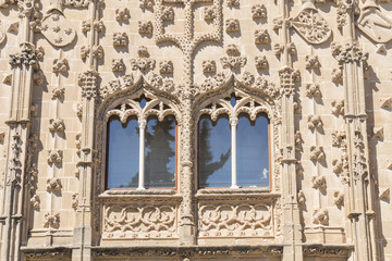 Jabalquinto Palace facade window, Baeza, Spain