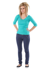 Fototapeta premium Casual girl with messed up hair