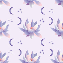 Seamless pattern with red lilies on white