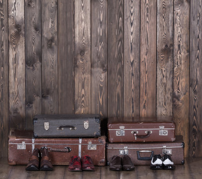 suitcases and  shoes