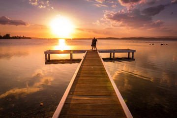 lake macquarie squids ink jetty sunset colourful peaceful stress anxiety