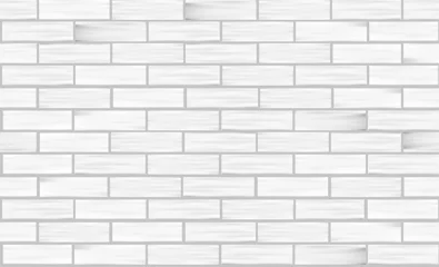 Acrylic prints Bricks Brick wall white texture. Seamless pattern