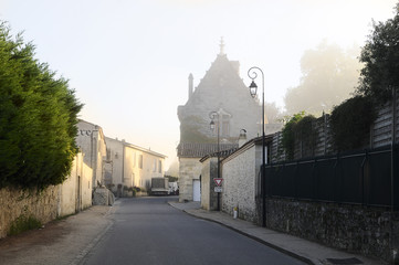 foggy morning in Saint-Emilion