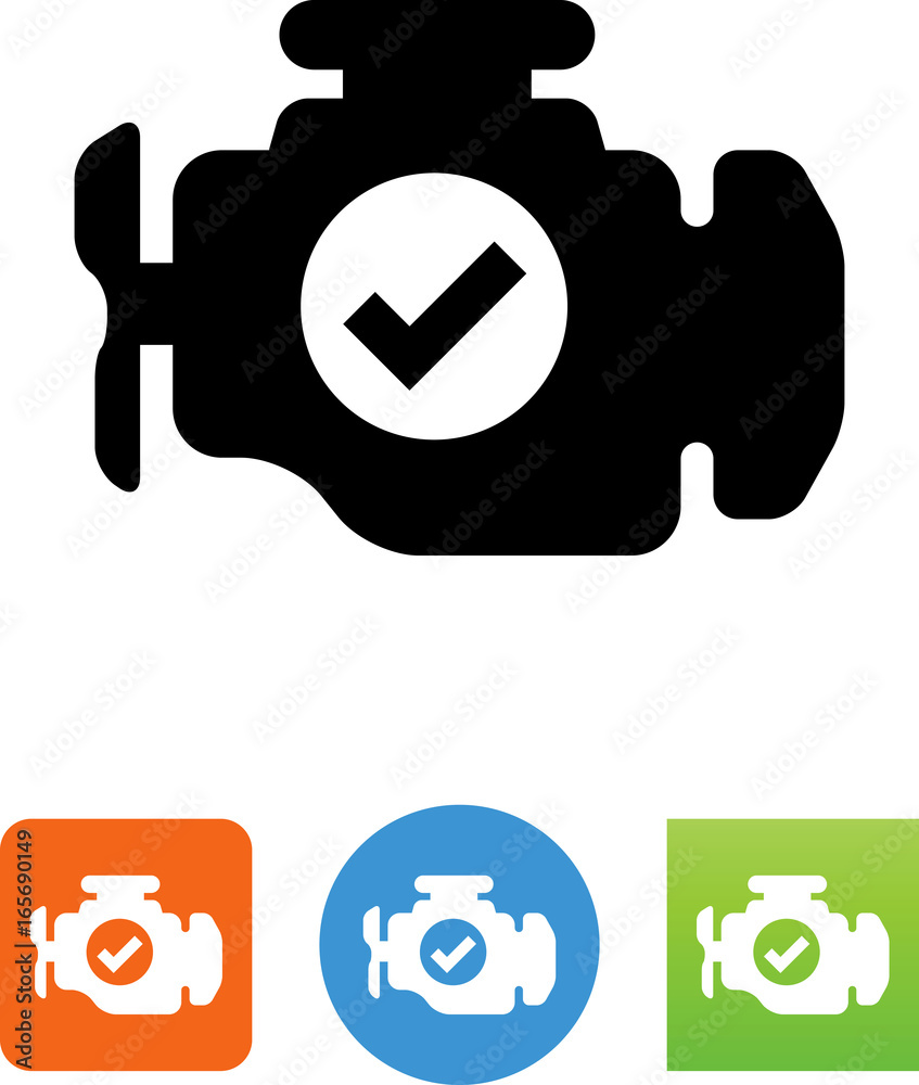 Canvas Prints Engine Check Icon - Illustration