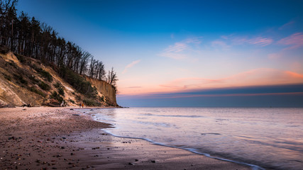Cliff on the beach in Gdynia Orlowo