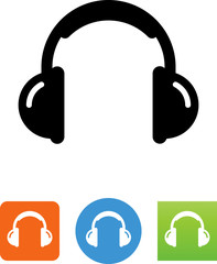 Entertainment Headphones Icon - Illustration