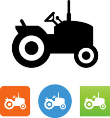 Farming Tractor Icon - Illustration