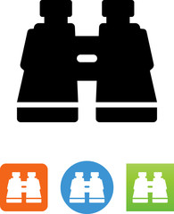 Field Glasses - Binoculars Icon - Illustration