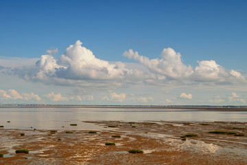 Ebb tide in Irish Sea.