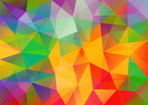Multicolor geometric background with triangular polygons. Abstract design. Vector illustration.