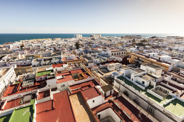 Aerial panorama of Cadiz