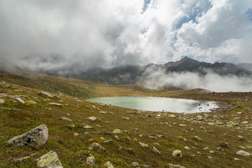 Glacial lake on the top of the Kackar Mountains or simply Kackars, in Turkish Kackar Daglari or Kackarlar.A popular place for hiking and camping every season.