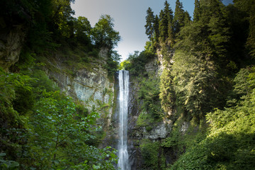 Fototapeta na wymiar Maral Waterfall. Borcka, Macahel,Artvin,Turkey