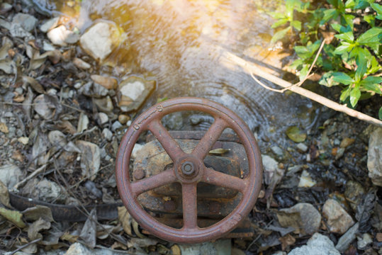 Rusty old water gate.