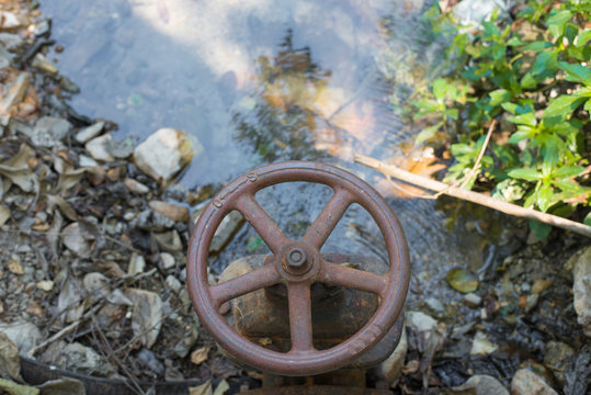 Rusty old water gate.