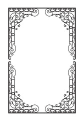 Vintage decorative frame in art nouveau style 