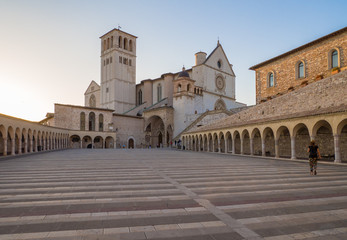 Assisi, Umbria (Italy) - The awesome medieval stone town in Umbria region, with castle and the famous Saint Francis sanctuary.