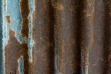 Old rusty on zinc