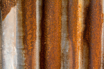 Old rusty on zinc