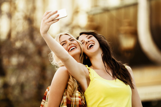 Women enoying outside