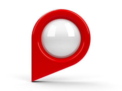Red map pointer blank #3