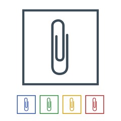 Paper clip icon isolated on white background
