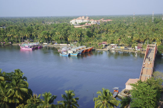 View of Backwater canals from Amma ashram in Amritapuri