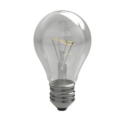3D realistic render of bulb isolated on white background