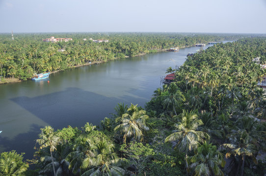View of Backwater canals from Amma ashram in Amritapuri