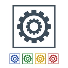 Gear icon isolated on white background