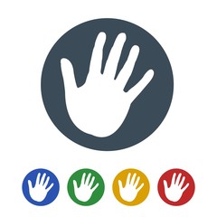 Hand print icon isolated on white background