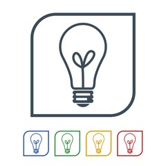 Bulb icon isolated on white background