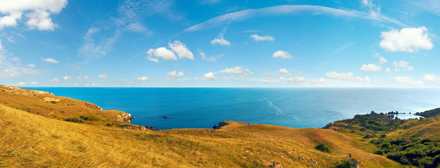 Sea coast panorama, Crimea.