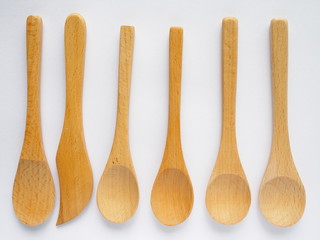 set of beech wood spoon knife