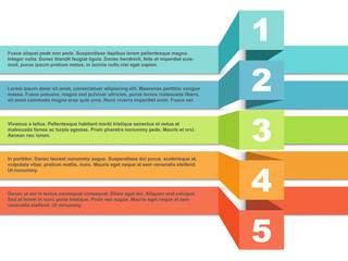 Color stripes infographic template