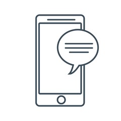 Mobile icon isolated on white background